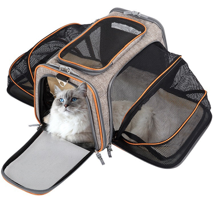 Airline-Approved Expandable Pet Carrier – Foldable Soft Cat & Dog Travel Bag